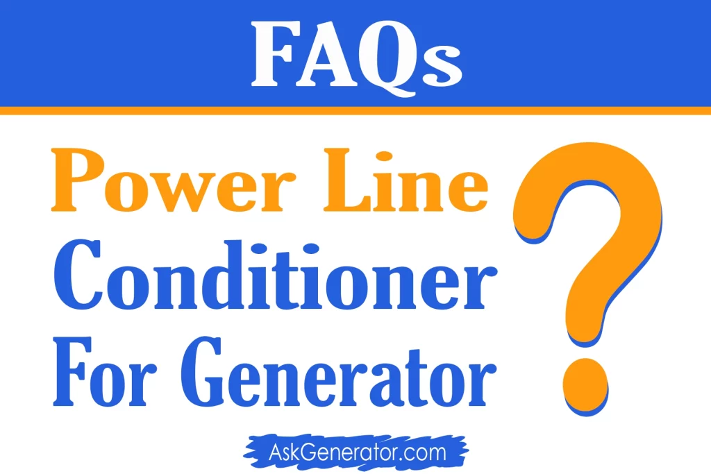 power line conditioner for generator