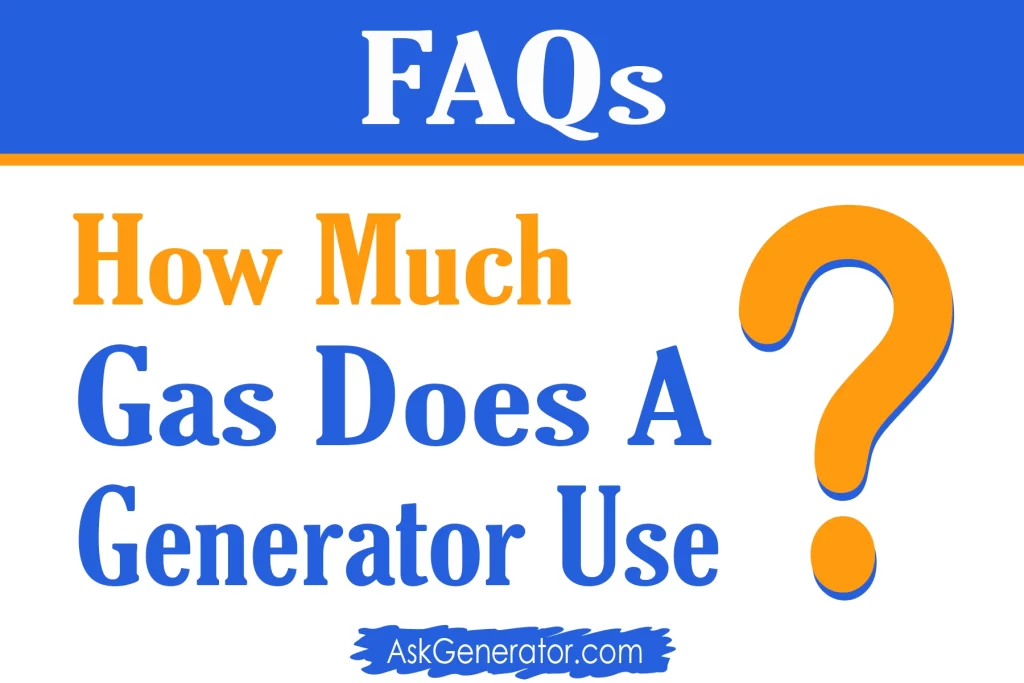 how much gas does a generator use
