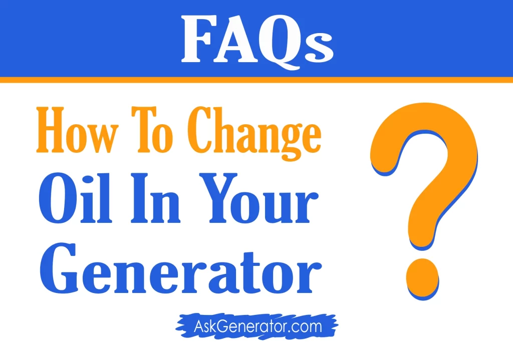 how to change oil in your generator