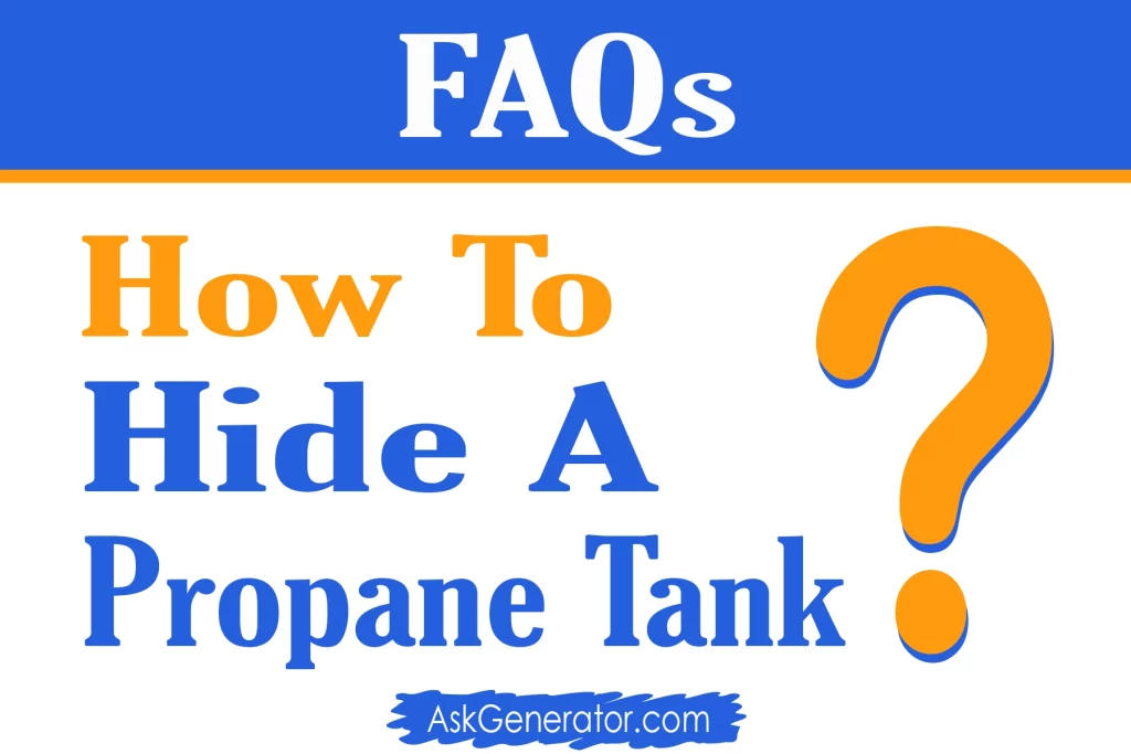 how to hide a propane tank